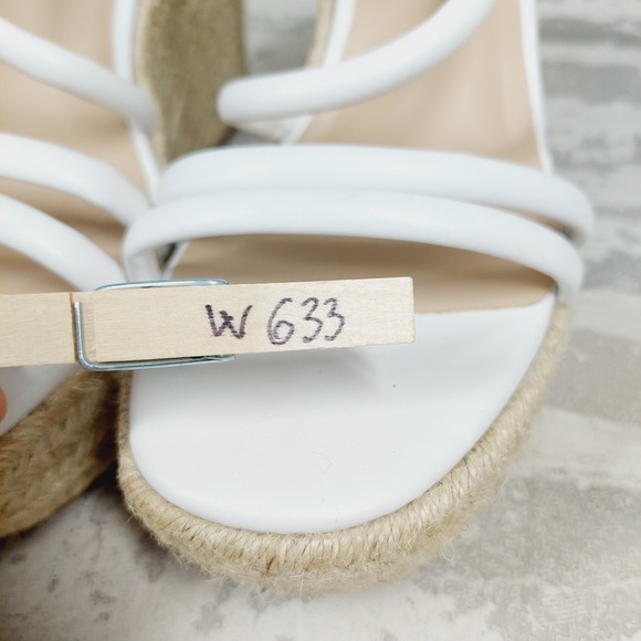 NEW BP White Cohan Espadrille Wedge Strappy Sandals W633 - Picture 11 of 11